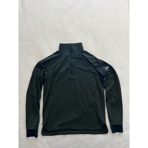 Under Armour ColdGear Mens Large 1/4 Zip Fitted Running Pullover Thumbholes